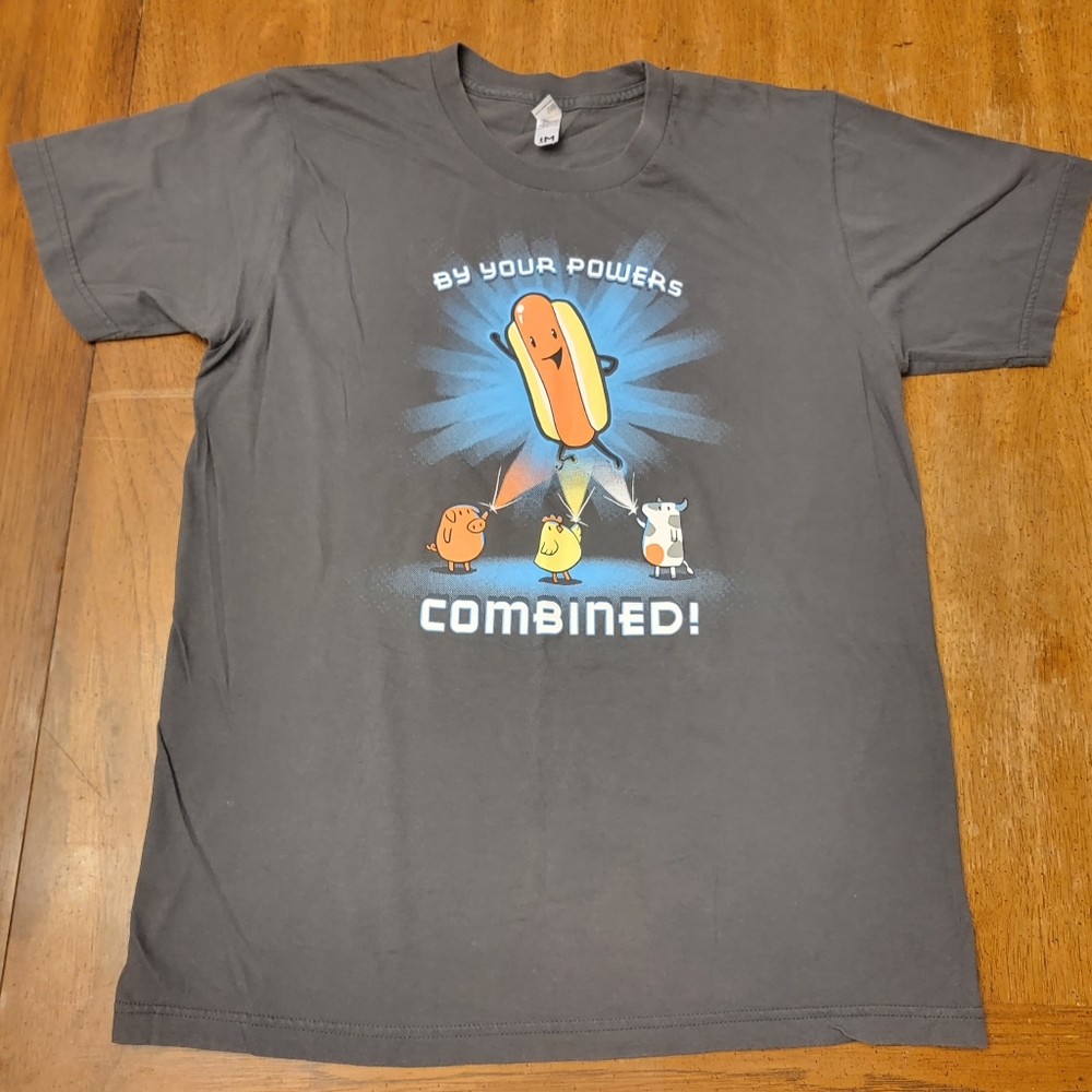 Shirt.Woot! Men's Gray "By Your Powers Combined!" T-shirt - Size Medium